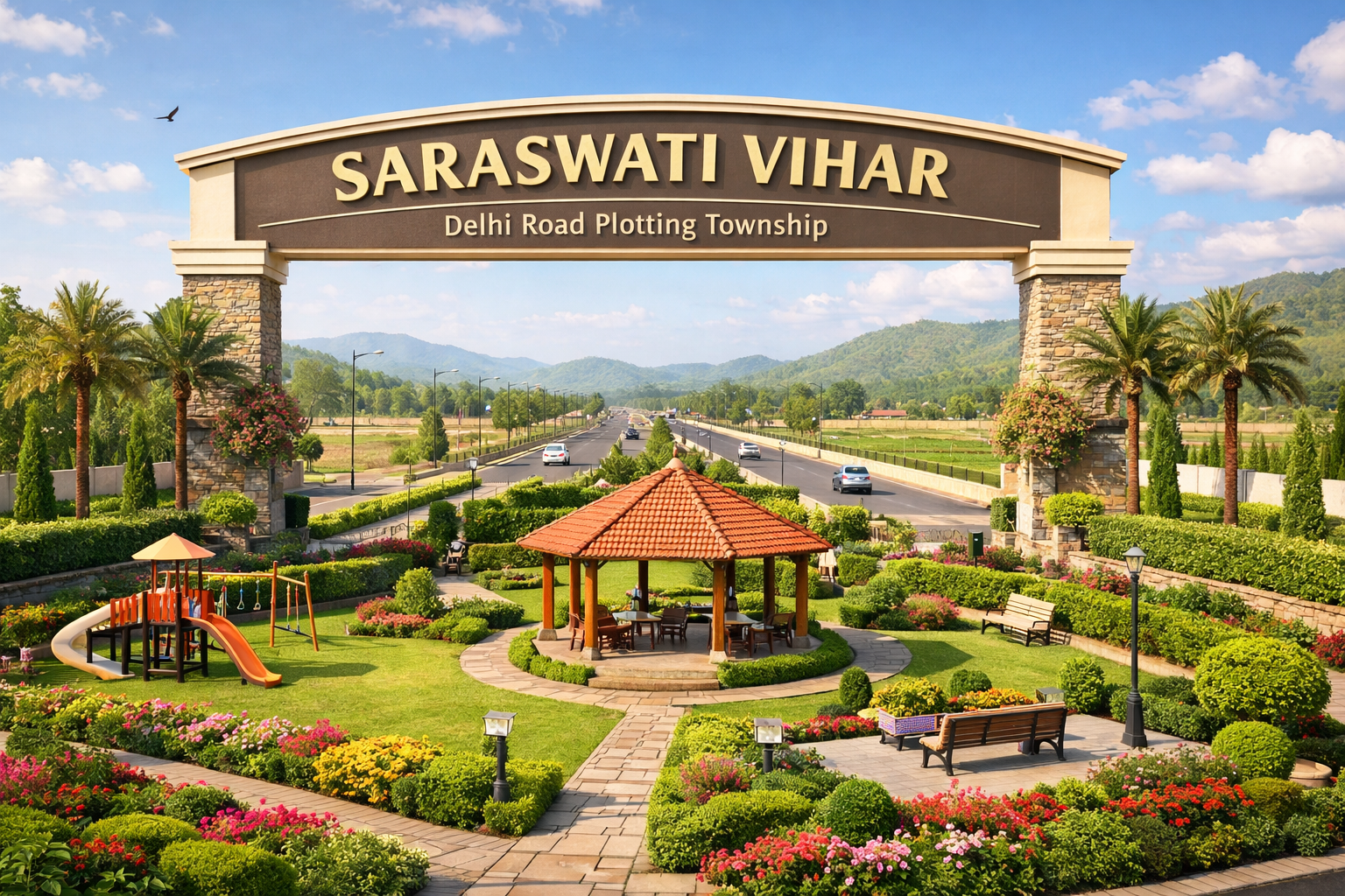 Premium Plots in Saraswati Vihar, Manoharpur Delhi Road